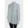 Turquoise silk shirt