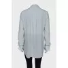 Turquoise silk shirt
