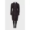Dark purple coat decorated with sequins