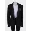 Linen jacket with beaded embroidery