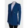 Blue jacket with gold hardware