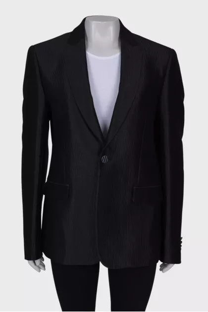 Black single-breasted jacket