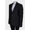 Black single-breasted jacket