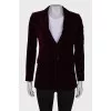 Burgundy velor jacket