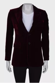 Burgundy velor jacket