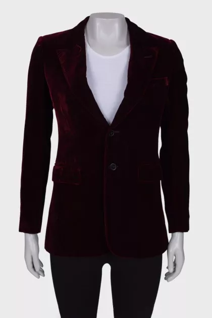 Burgundy velor jacket