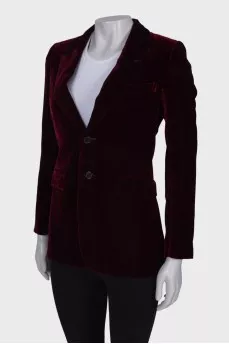 Burgundy velor jacket