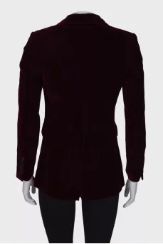 Burgundy velor jacket