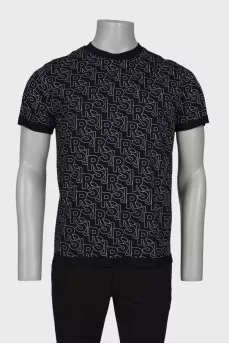 Men's black printed t-shirt