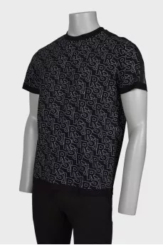 Men's black printed t-shirt