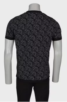 Men's black printed t-shirt