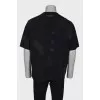 Men's black combi t-shirt with print