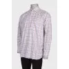 Men's white plaid shirt