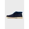 Navy padded loafers