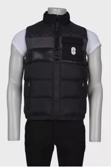 Men's vest with a zipper, with a tag