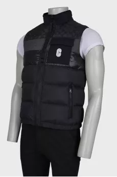Men's vest with a zipper, with a tag