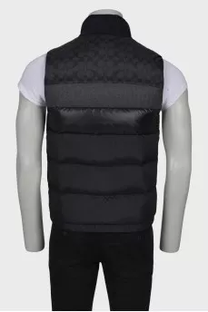 Men's vest with a zipper, with a tag