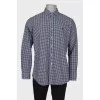 Men's black and white checked shirt