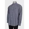 Men's black and white checked shirt