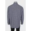 Men's black and white checked shirt