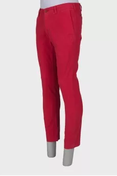 Чоловічі штани червоні slim fit