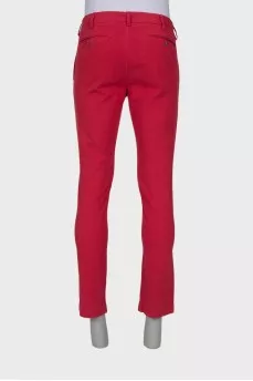 Чоловічі штани червоні slim fit