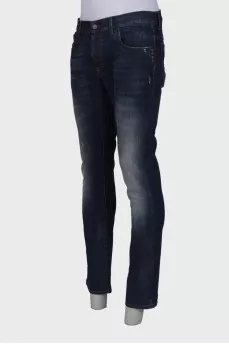 Чоловічі сині slim fit джинси