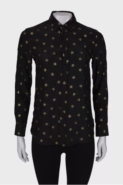 Black blouse with stars