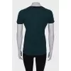 Green V-neck T-shirt