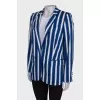 Fitted blue striped blazer