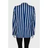 Fitted blue striped blazer