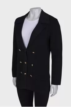 Black cardigan with nautical decor