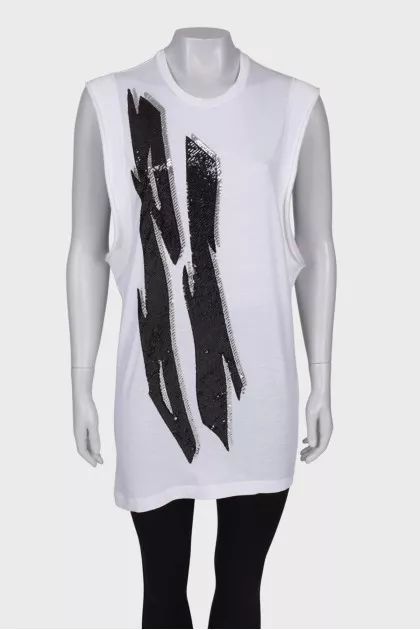 Tank dress with sequins