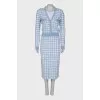 Blue check suit