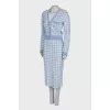 Blue check suit
