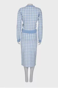 Blue check suit
