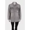 Gray denim shirt, with tag