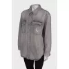 Gray denim shirt, with tag