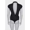 Body blouse with embellished sleeves