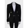 Fitted jacket with gold-tone hardware