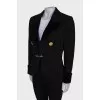 Fitted jacket with gold-tone hardware