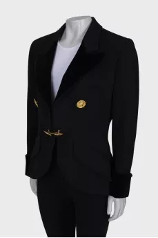 Fitted jacket with gold-tone hardware