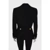 Fitted jacket with gold-tone hardware