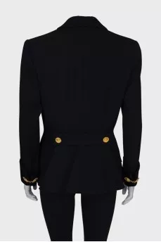 Fitted jacket with gold-tone hardware