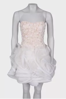 Dress with beaded top