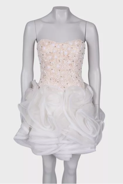 Dress with beaded top