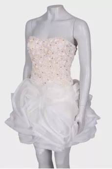 Dress with beaded top