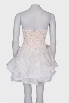 Dress with beaded top