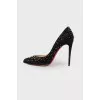 Black spiked shoes