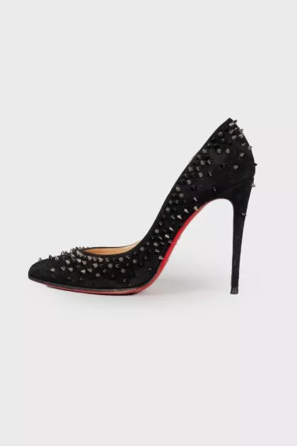 Black spiked shoes